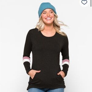 Market & spruce long sleeve tee, charcoal size small